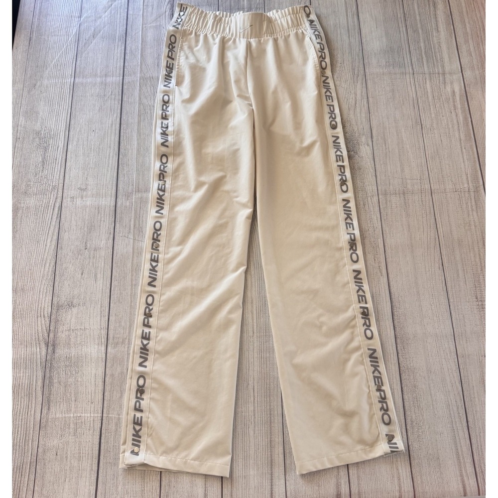 Nike Retro Pro Flex Snap Tear Away Loose Fit Track Pants Cream Size XS Women's‎
